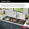 45&rdquo; Workstation Undermount Single Bowl 16 Gauge Stainless Steel Kitchen Sink with 2-Tier&nbsp;WorkFlow&trade; Ledge and Accessories
